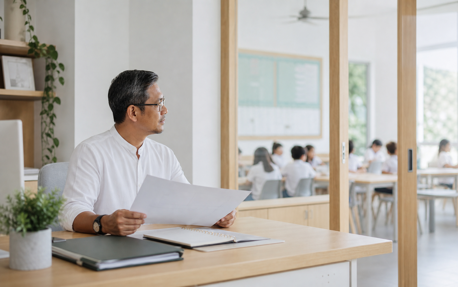 A school leader considering a calm plan for the term ahead